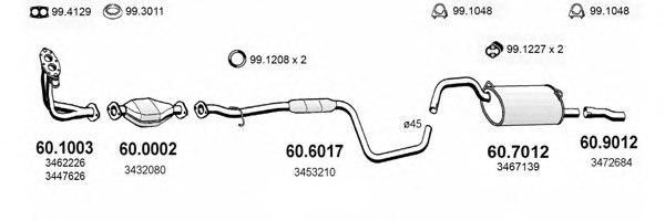 ASSO ART2447 Exhaust System